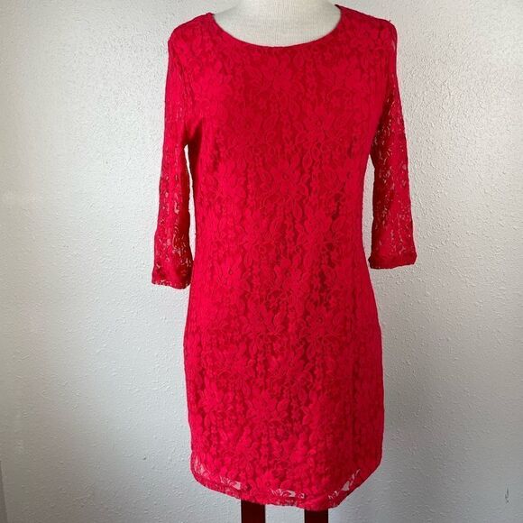 Mac + Jac Red Midi Dress Size XL - Picture 1 of 8